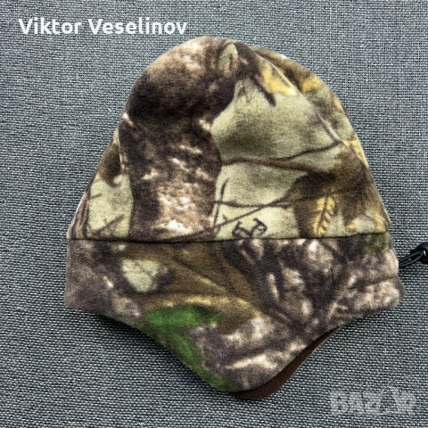 Камуфлажна Зимна Поларена Шапка Размер M-L Термо Подплата, снимка 2 - Шапки - 53803443