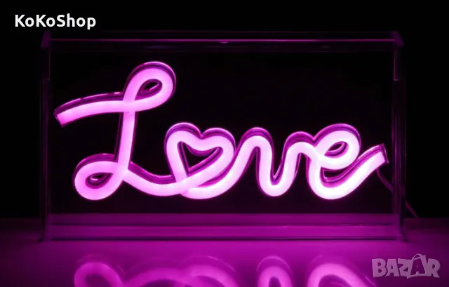 Лампа с надпис с "Love"/LED лампа/декоративна лампа/, снимка 2 - Настолни лампи - 49962446