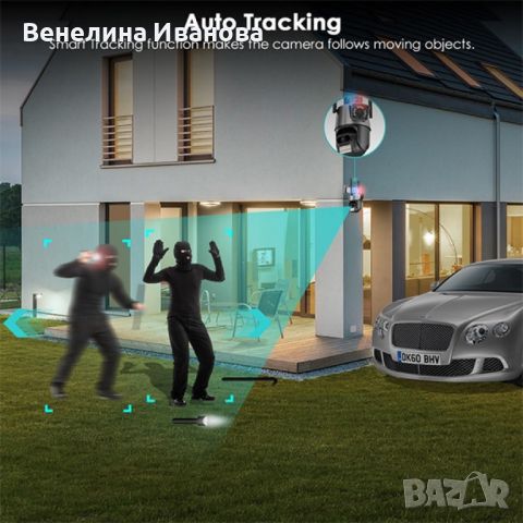 6 Mpx. Двойна вътрешна/външна WIFI камера за наблюдение, снимка 10 - Камери - 46217318