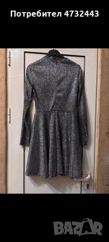 Сребриста рокля , снимка 8 - Рокли - 53434894