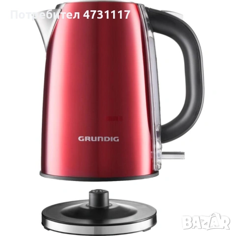 Grundig електрическа кана, червен, 1.7 литра. Германия, снимка 5 - Кани - 53478222