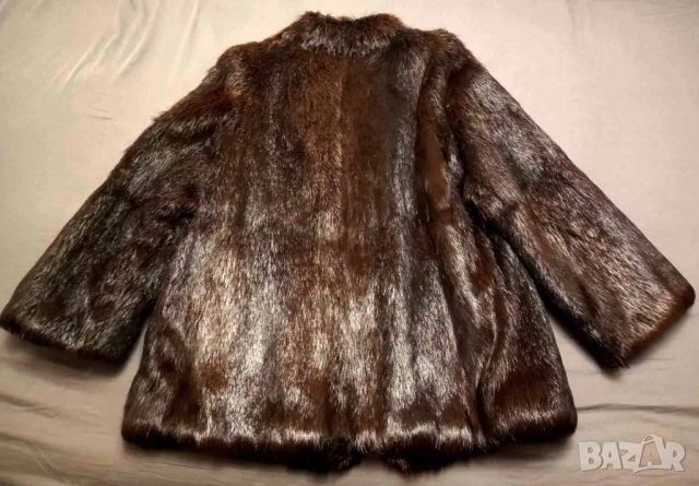 Палто нутрия с естествен косъм, снимка 2 - Палта, манта - 46291930