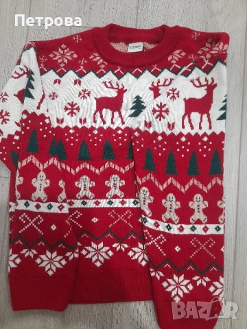 Детски Коледен пуловер, снимка 3 - Детски пуловери и жилетки - 51793239