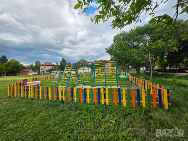 Декоративна дървена бяла ограда с врата за двор градина заведение детска площадка навес беседка , снимка 4 - Огради и мрежи - 50741046