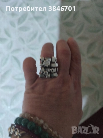 масивен сребърен пръстен , снимка 4 - Пръстени - 53520509