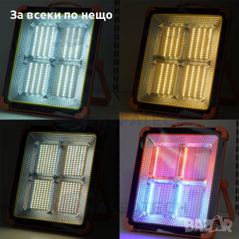 Супер мощен Соларен лед преносим работен Прожектор 3 различни размера, снимка 2 - Соларни лампи - 45811609