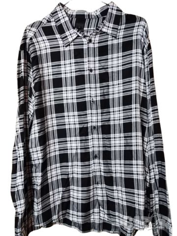 Мъжка карирана риза H&M, 100% вискоза, XL