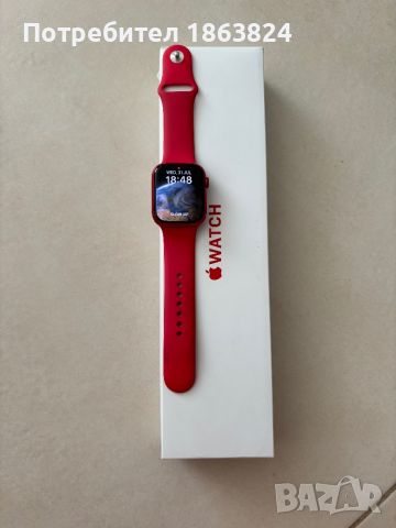 Apple Watch 8 45mm red червен, снимка 1