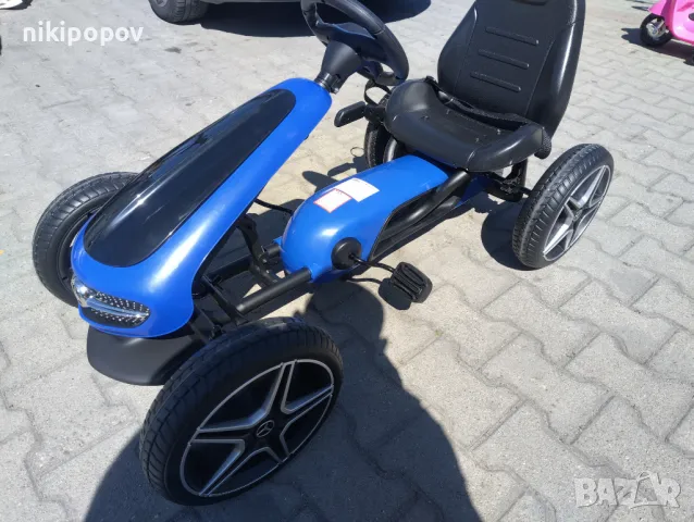 MERCEDES Картинг Mercedes Benz Go Kart EVA син, снимка 10 - Коли, камиони, мотори, писти - 47876723