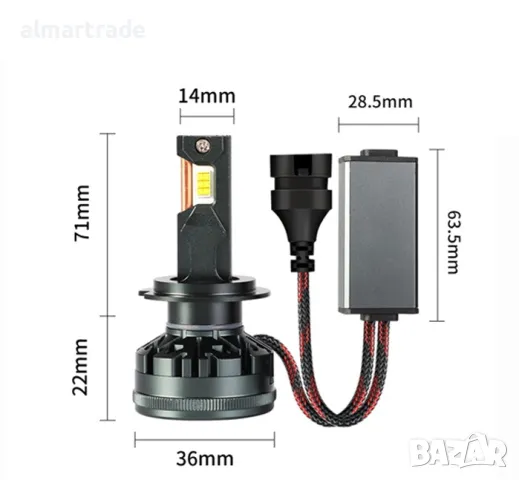 Диодни крушки - H7 - 12V/24V, снимка 2 - Аксесоари и консумативи - 47714999