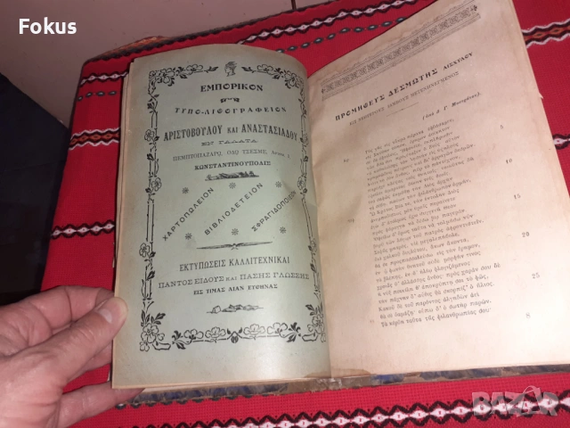 Стара гръцка религиозна книга, снимка 6 - Антикварни и старинни предмети - 53268496