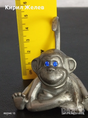 Миниатюрна поставка за пръстени МАЙМУНКА метална 51393, снимка 8 - Други - 51777320