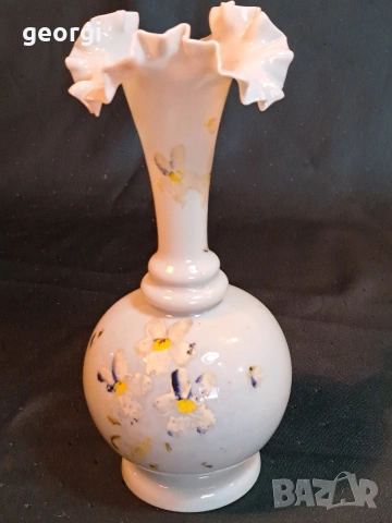 стъклена ваза ръчноизрисувана 34/3, снимка 2 - Вази - 53932747