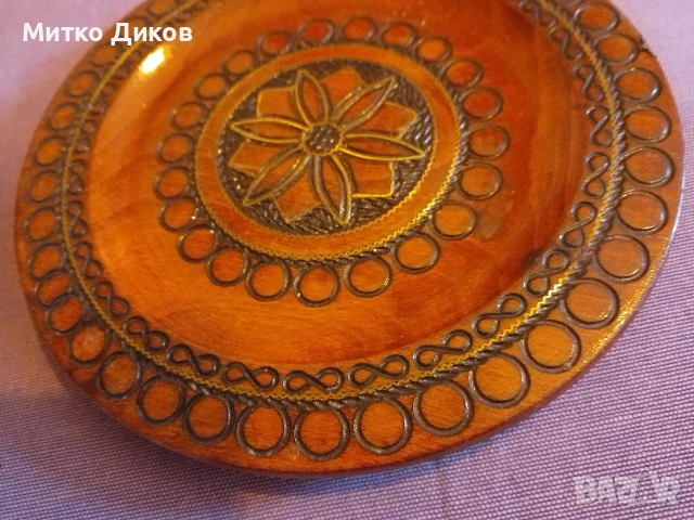 Дървена чиния с медни нишки фи 125 и 145 мм нови, снимка 4 - Декорация за дома - 53566173