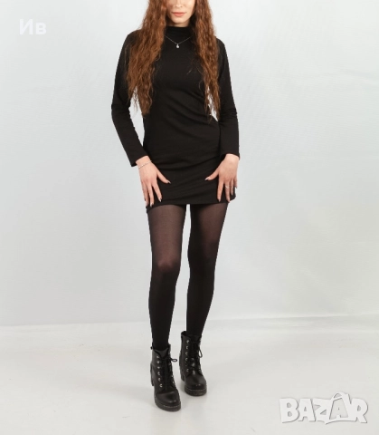 Черна дамска рокля, снимка 2 - Рокли - 52982018