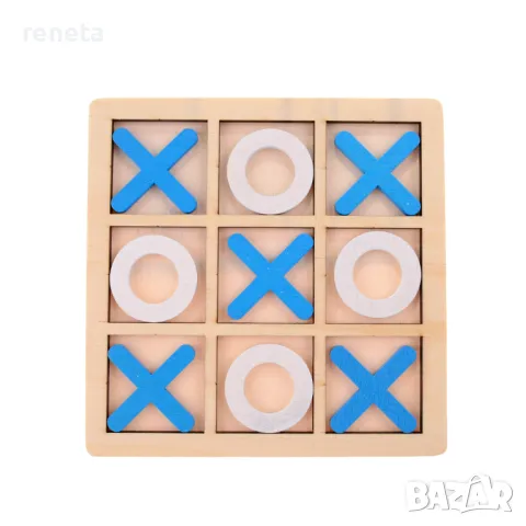 Игра Морски шах, Tic-Tac-Toe, Дървен, Логически, 14х14 см, снимка 1 - Образователни игри - 47191685