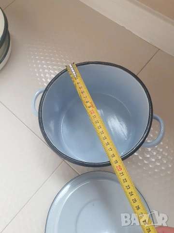 Емайлирана тенджера/старо производство, снимка 4 - Съдове за готвене - 54007463