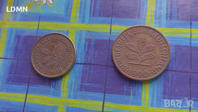 3 Монети - 5 и 10 Pfennig 1990 F, D, A Федерална Република Германия, снимка 3 - Нумизматика и бонистика - 52063307