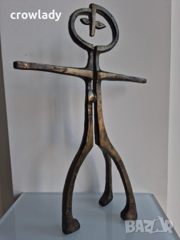 Модернистична в стил брутализъм фигура от средата на XX век, снимка 6 - Антикварни и старинни предмети - 53415072