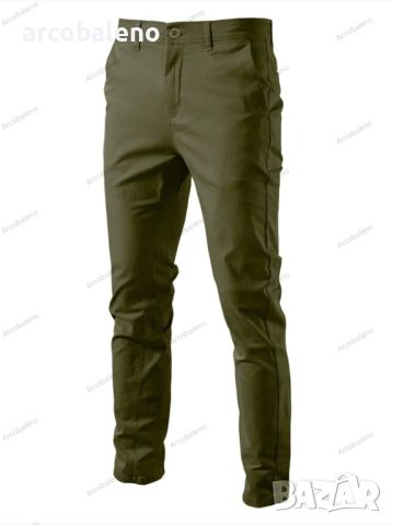 Ежедневни мъжки едноцветни модни панталони, 8цвята , снимка 10 - Панталони - 46474220