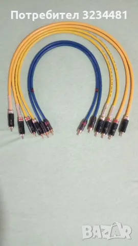 Продавам чифт маркови  интерконект кабели ръчна изработка !