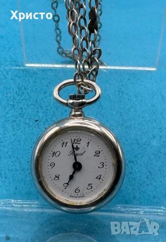 Рядьк механичен сребърен часовник Royal Swiss Made (работещ), снимка 3 - Антикварни и старинни предмети - 45550813