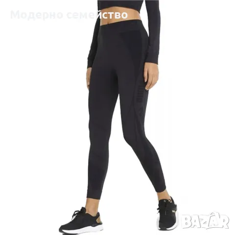 Дамски клин PUMA Evoknit High Waist 7/8 Leggings Black, снимка 3 - Клинове - 46856129