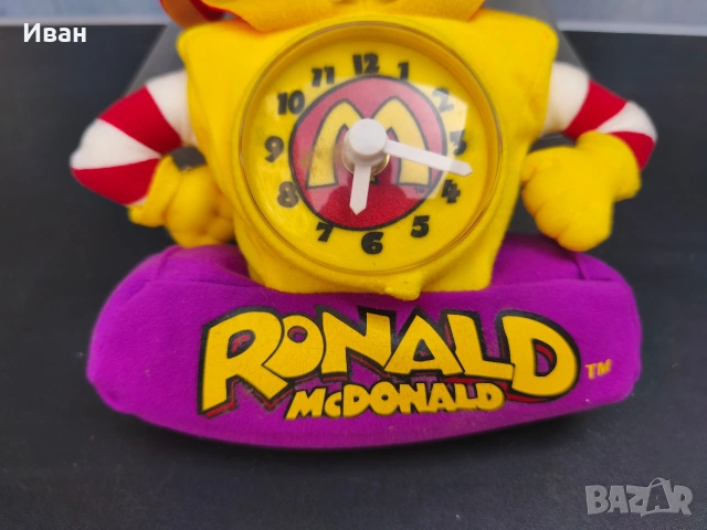 винтидж плюшен настолен часовник с Роналд Макдоналд, снимка 5 - Антикварни и старинни предмети - 53711539
