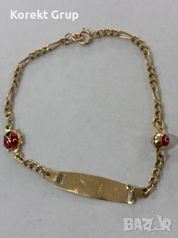 Детска златна гривна 14к