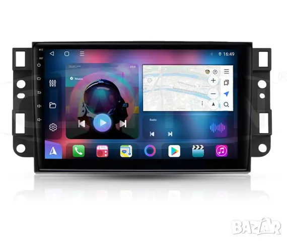 Мултимедия за Chevrolet Captiva, LOVA, Aveo, 2008-2012, 9" Навигация, с Android, плеър, двоен дин