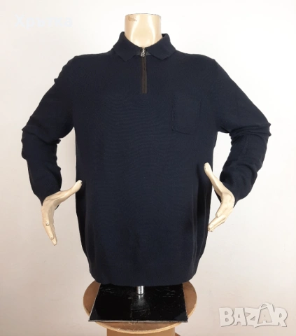 Bogner Cashmere Zip Sweater - Оригинален мъжки пуловер р-р 2XL, снимка 2 - Пуловери - 53125781