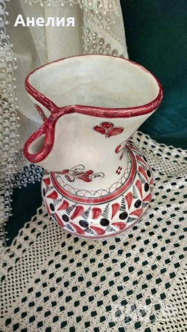 Кана или ваза ръчно рисувана , снимка 2 - Вази - 54297571