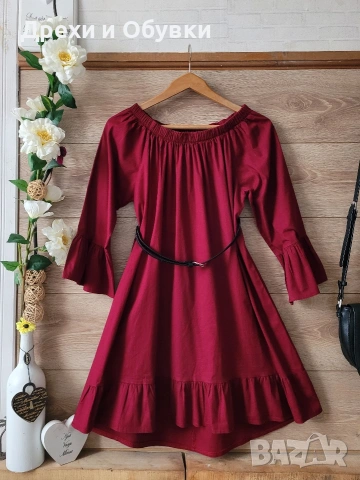 Рокля бордо Италия , снимка 6 - Рокли - 54095763