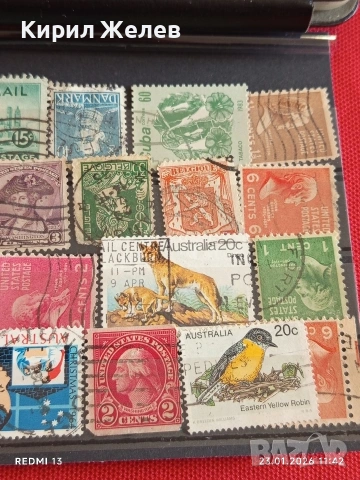 Стари пощенски марки от цял свят смесени БЕЛГИЯ,ДАНИЯ, АМЕРИКА за КОЛЕКЦИЯ 52003, снимка 3 - Филателия - 53198255