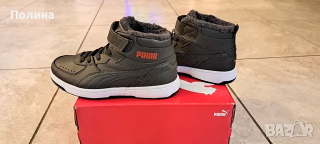 НОВО Puma Rebound Joy Fur PS детски зимни маратонки кецове номер 35, снимка 5 - Детски маратонки - 48076800