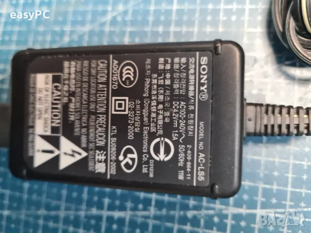 Оригинален захранващ адаптер SONY AC-LS5 4.2V 1.5A, снимка 6 - Батерии, зарядни - 49619442