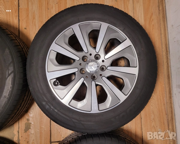 Джанти 17" 5х112 ОЕ Mercedes летни гуми 225/60/17 Hankook, снимка 4 - Гуми и джанти - 54045387