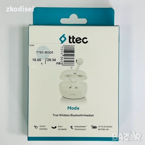 Bluetooth Слушалки TTEC MODE