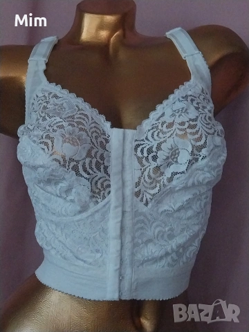 Miss Mary 90 D Бял дантелен сутиен/ корсет/