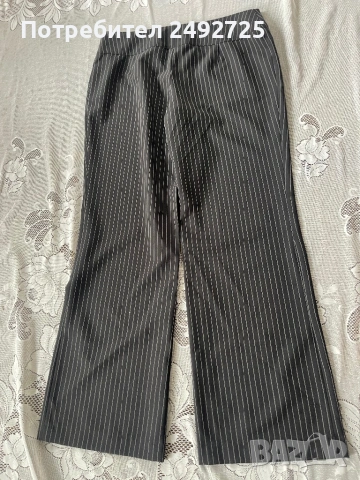 Панталони черни широк крачол, снимка 2 - Панталони - 46946440