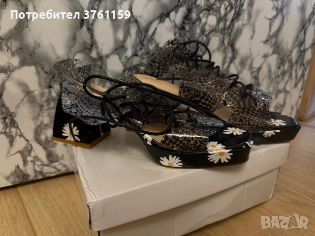 Дамски, модни сандали на висок ток , снимка 4 - Дамски обувки на ток - 52443618