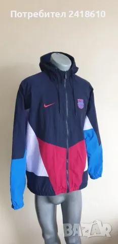 Nike FC Barcelona Full Zip Oversize Mens Size M ОРИГИНАЛ! Мъжки Суитчър!, снимка 2 - Спортни дрехи, екипи - 48474354