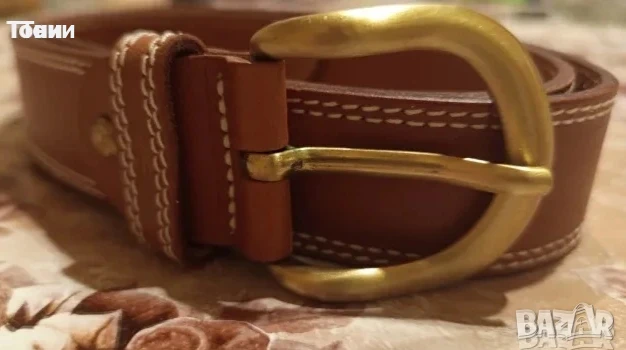 Нов Италиански Дамски Колан Изцяло от Естествена Кожа 125см., снимка 2 - Колани - 50754820