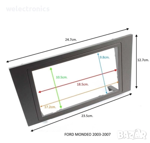 Рамка за автомобилно радио и мултимедия FORD, снимка 7 - Аксесоари и консумативи - 52076044