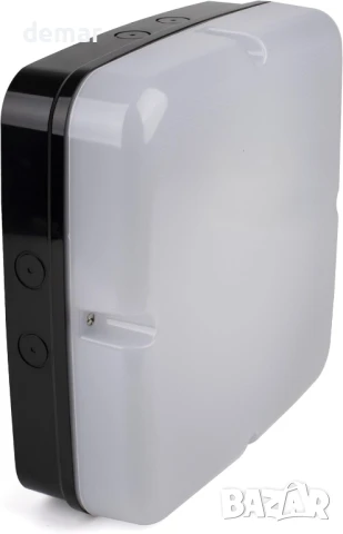 Bright Source стенен и таванен квадратен LED панел, черен, превключваща мощност 9W 14W 18W, IP65, снимка 2 - Лед осветление - 50592117