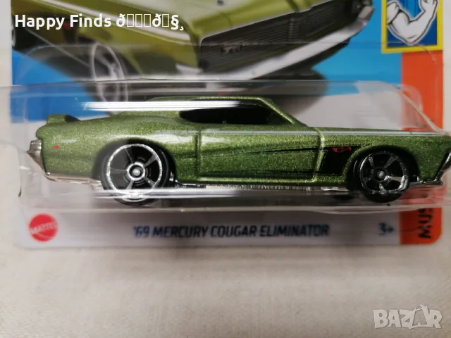 💕🧸 Hot Wheels  `69 Mercury Cougar Eliminator Muscle Mania, снимка 4 - Колекции - 47504014