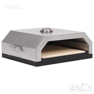 vidaXL Пица фурна с керамична плоча за барбекю на газ/въглища（SKU:47395