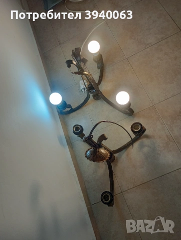 Стари полюлей от ковано желязо 2 броя еднакви , снимка 13 - Антикварни и старинни предмети - 53207700