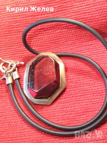 ВЕЛИКОЛЕПНО СРЕБЪРНО КОЛИЕ със СРЕБЪРЕН ПЕНДАНТ МАРКОВО СРЕБРО 925 с ОГРОМЕН ГРАНАТ АЛМАНДИН 49289, снимка 4 - Колиета, медальони, синджири - 49294771