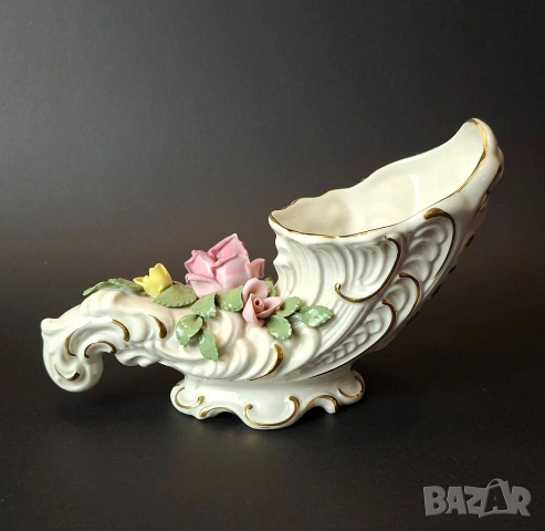 Декоративни вази тип "рог на изобилието" - Sandizell, Dresden, снимка 3 - Вази - 53720671